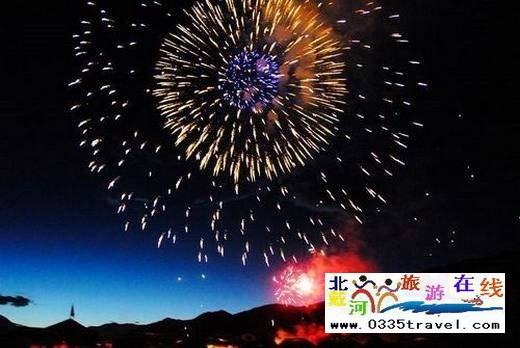 北戴河煙花篝火晚會